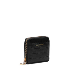 Isabel Bernard Honoré Jules Black Croco Zip Wallet IB23107
