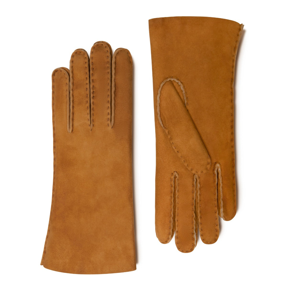 Isabel Bernard Honoré Zenia Cognac Lambskin Gloves IB67003-336-7