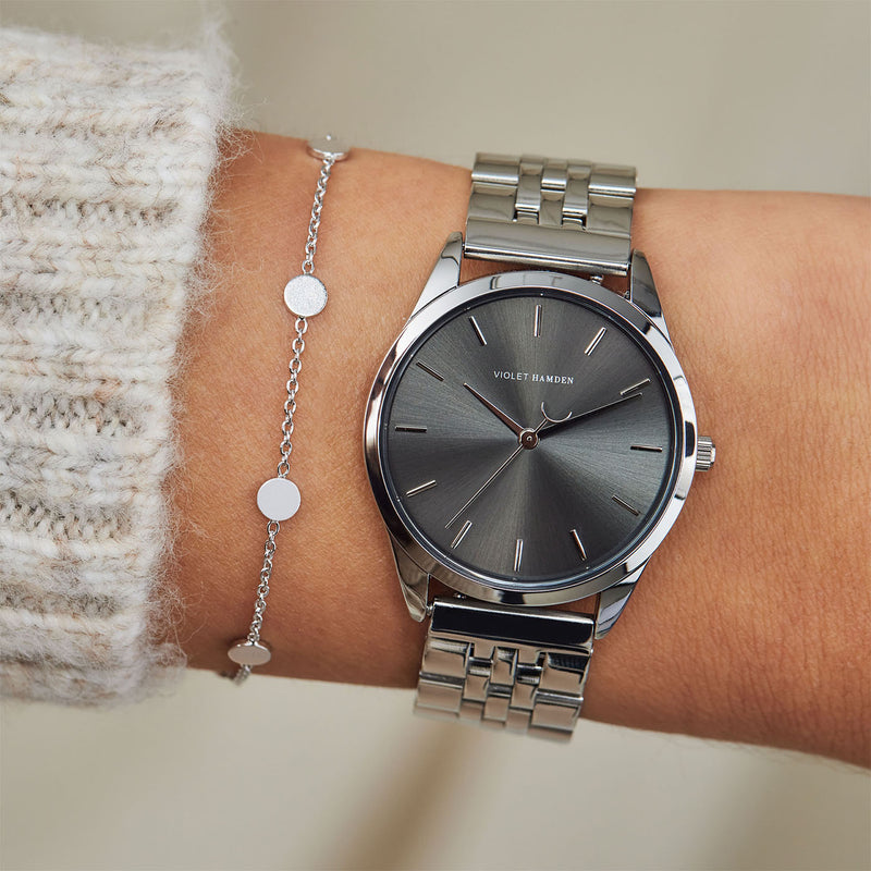 Violet Hamden Luna Bracelet en Argent 925 Sterling avec Pièces VH12011-zoom-