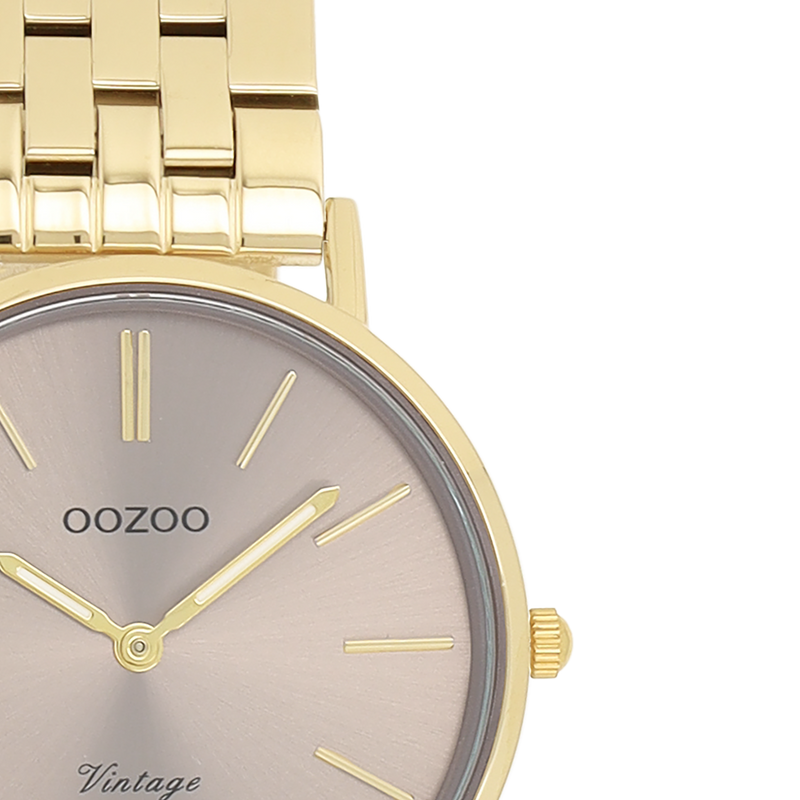 OOZOO Vintage Montre Femme Or et Taupe C20408-zoom-