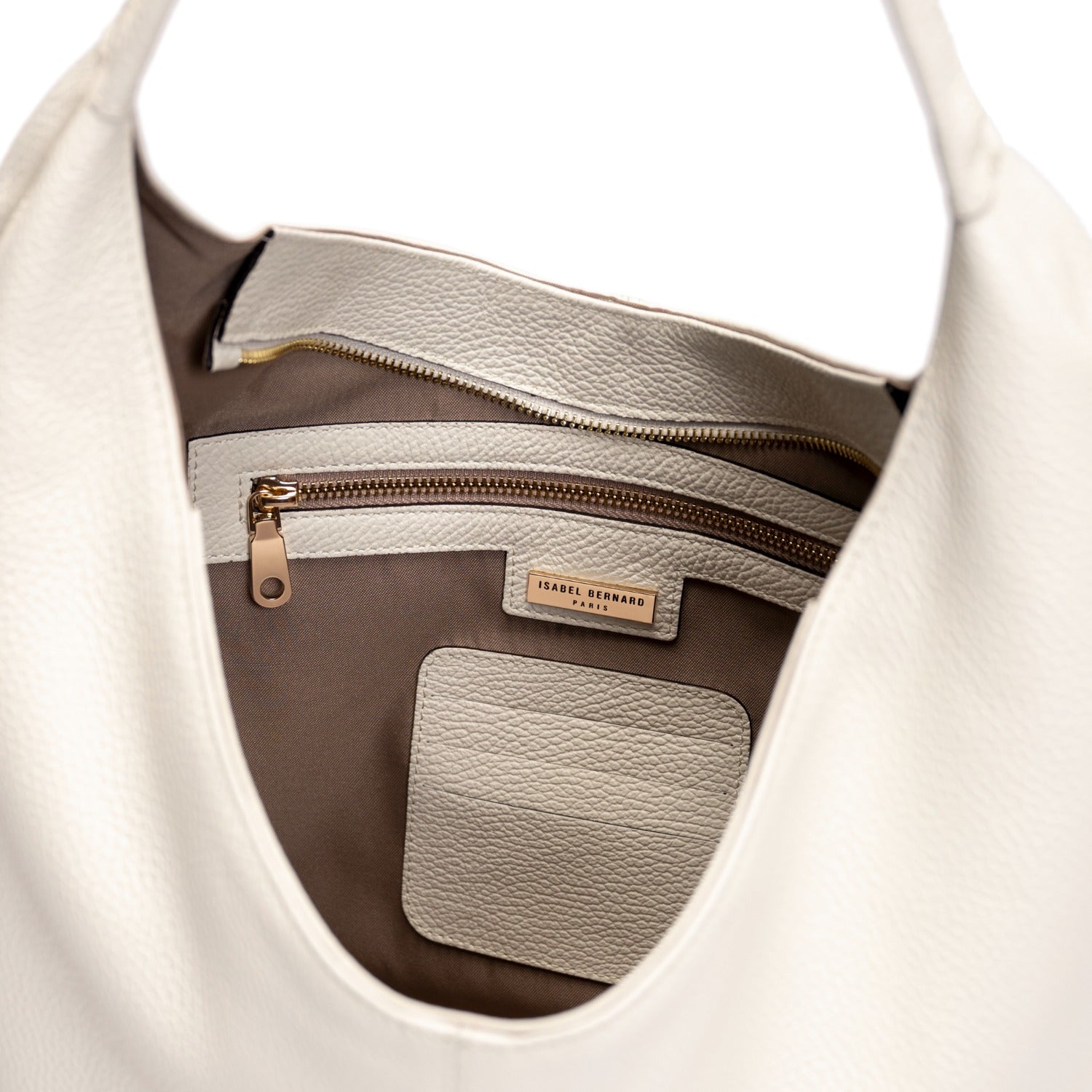 Isabel Bernard Honoré Grace cream calfskin leather shoulder bag IB25093-070