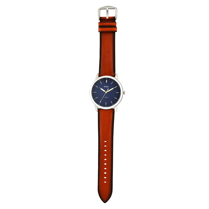 Fossil The Minimalist Montre Pour Homme Argentée Et Bleue FS5304-zoom-