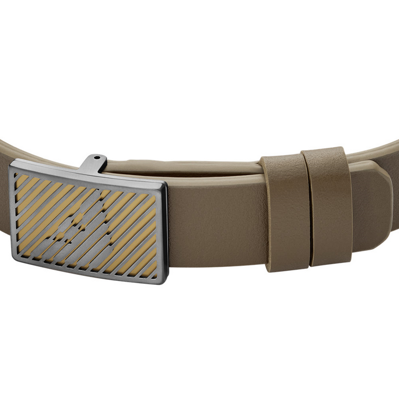 Emporio Armani Brown Leather Bracelet EGS3240060-zoom-