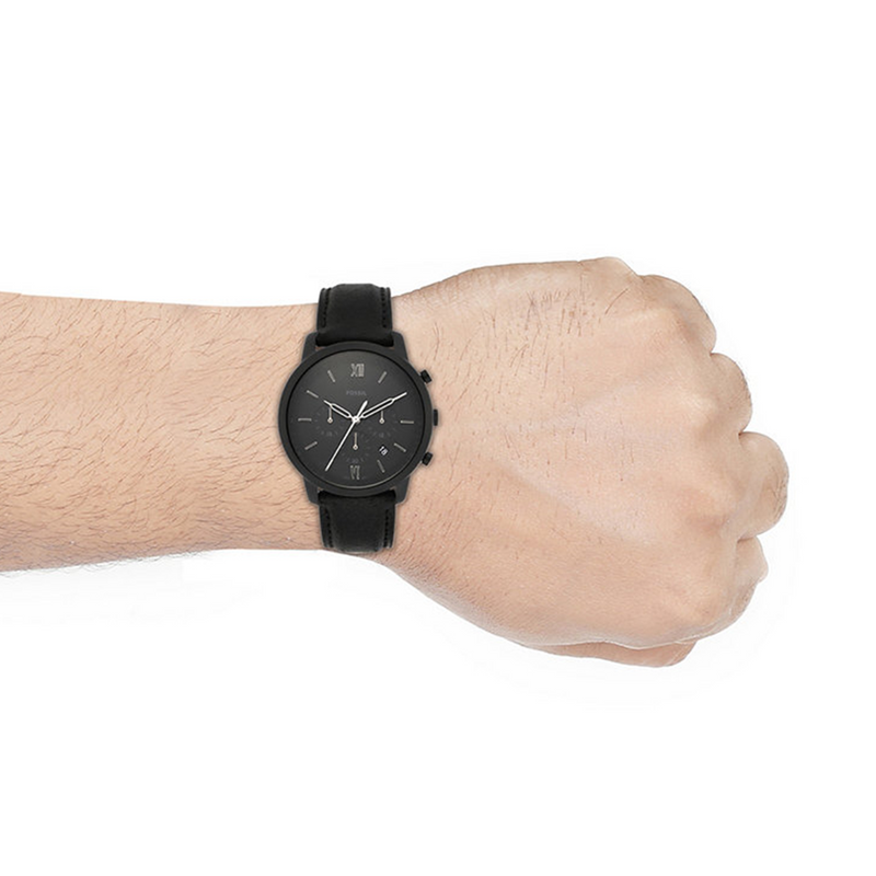 Fossil Neutra Chrono Montre Chronographe Noire Pour Homme FS5503-zoom-