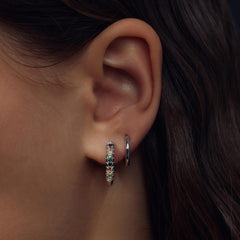 Parte Di Me Santa Maria della Base 925 Sterling Silver Hoop Earrings PDM36061