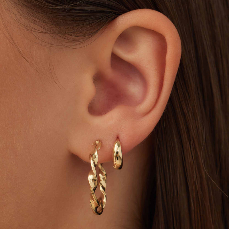 Isabel Bernard Rivoli Femmes Créoles Or 14 carats IB360241-zoom-