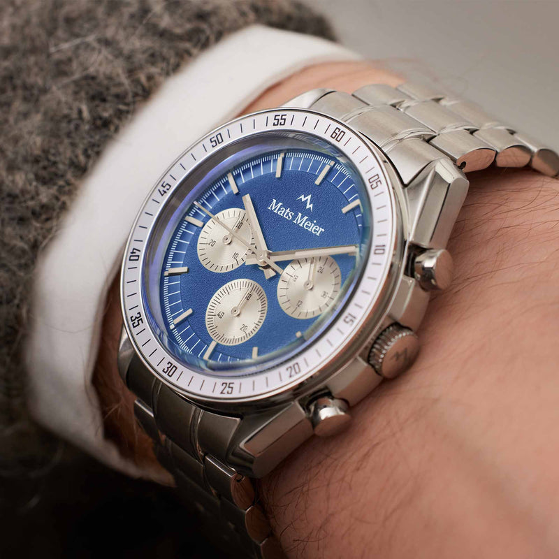 Mats Meier Arosa Racing Hommes Montre Argent MM50014-zoom-