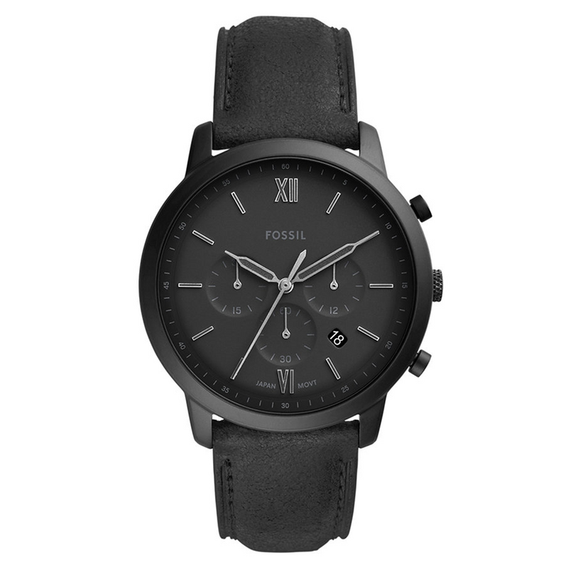 Fossil Neutra Chrono Montre Chronographe Noire Pour Homme FS5503-zoom-