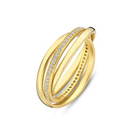 Parte di Me Ponte Vecchio Lanza 925 Sterling Silver Gold Plated Ring with Zirconia PDM33070-54