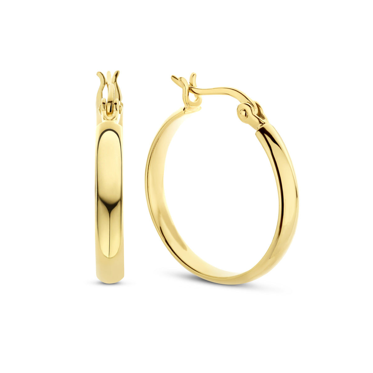 Parte Di Me Bibbiena Poppi Casentino 925 Sterling Silver Gold Plated Hoop Earrings PDM36152