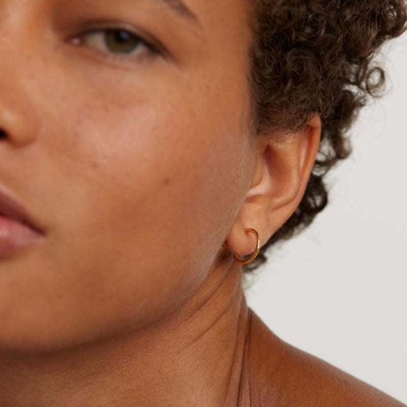 P D Paola Engrave Me Boucles d'oreilles Plaqué or 18 carats AR01-364-U-zoom-