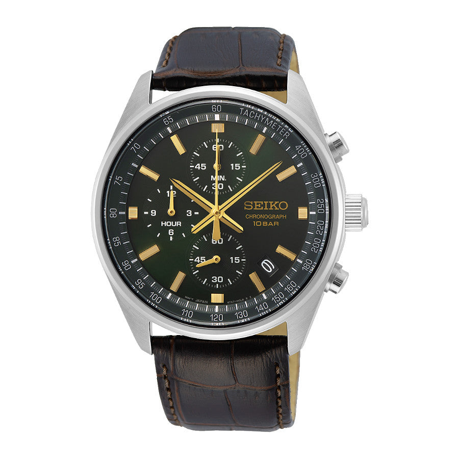 Seiko Chronograph Brown Watch SSB385P1