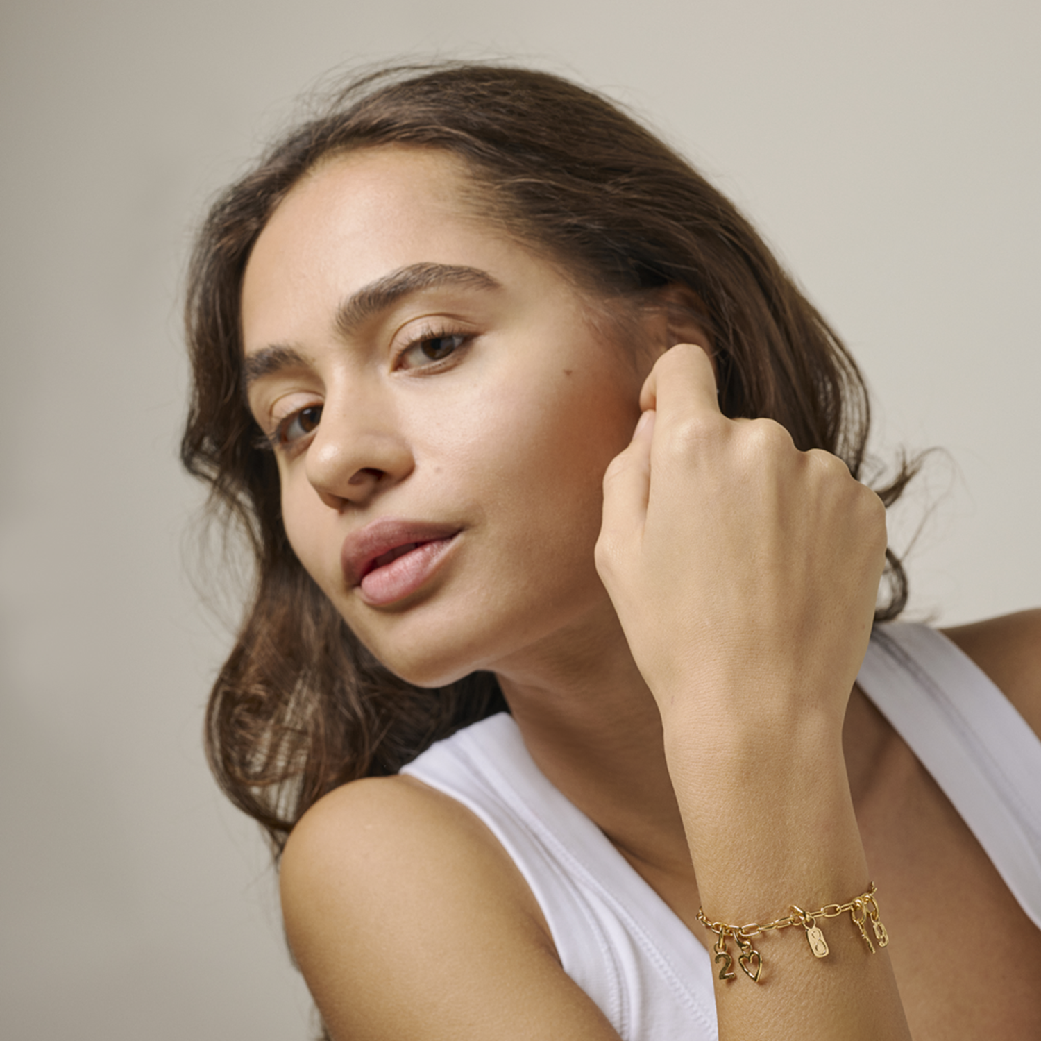 ENAMEL Copenhagen Gold Plated Organic Heart Charm C016G