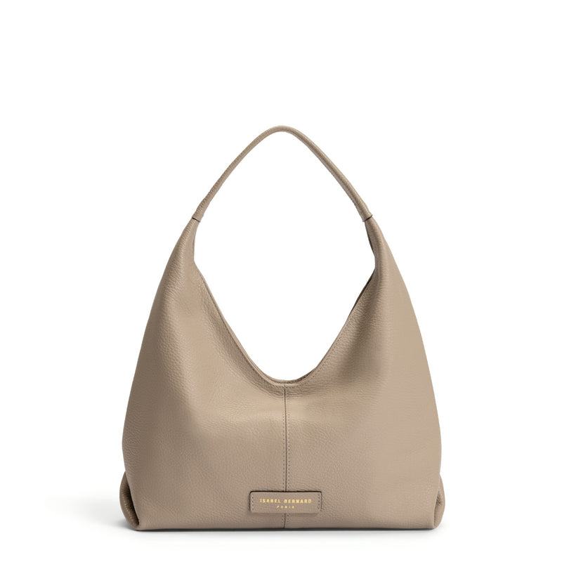 Isabel Bernard Honoré Grace Mini sac à main en cuir taupe de veau IB21132-078-zoom-