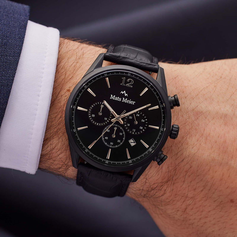 Mats Meier Grand Cornier Femmes Montre Noir MM00102-zoom-