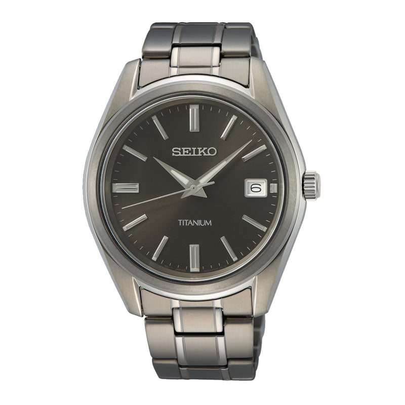 Seiko Hommes Montre Gris SUR375P1-zoom-