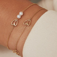 Isabel Bernard Cadeau d'Isabel 14 karat gold necklace and bracelet gift set IB90187