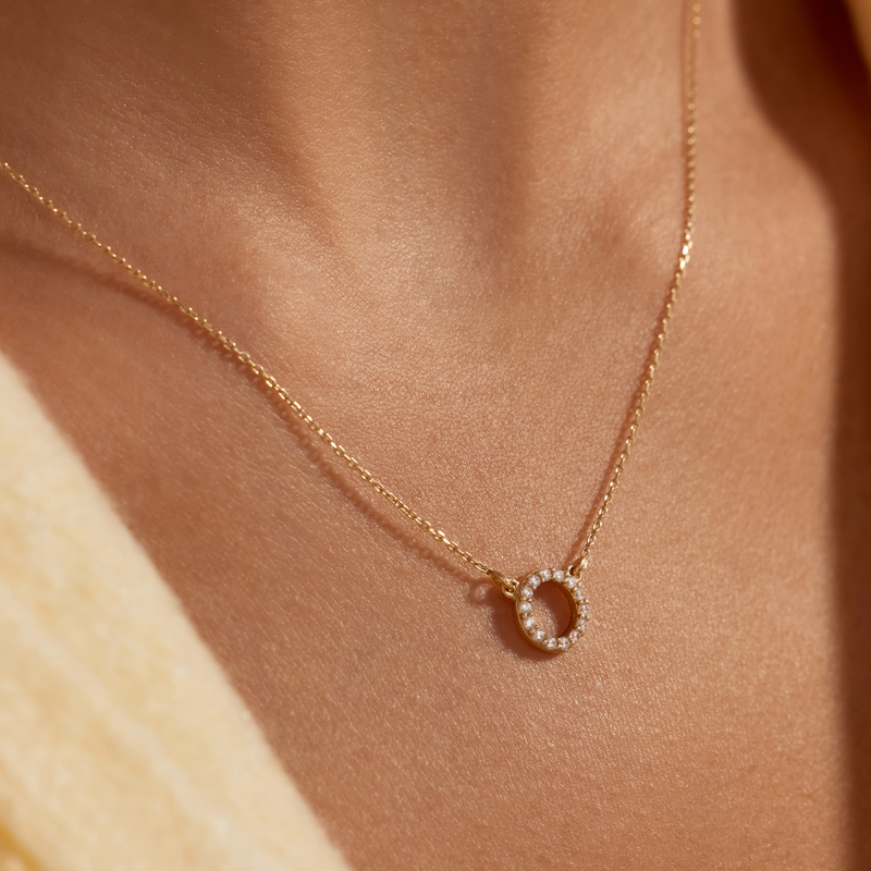 Beloro Jewels Monte Napoleone Irene collier en or 9 carats avec pierres en zirconium BO340048-zoom-