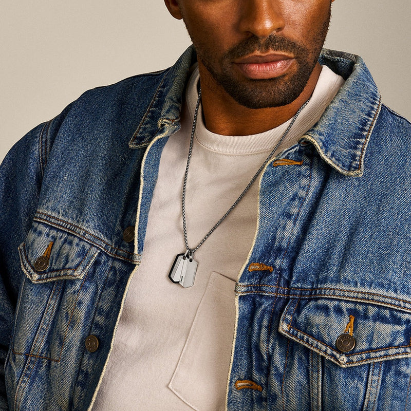 Fossil Vintage Casual Collier en argent JF03996040-zoom-