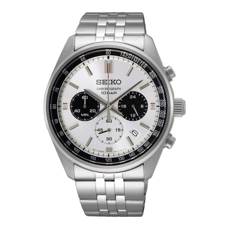 Seiko Hommes Montre Argent SSB425P1-zoom-