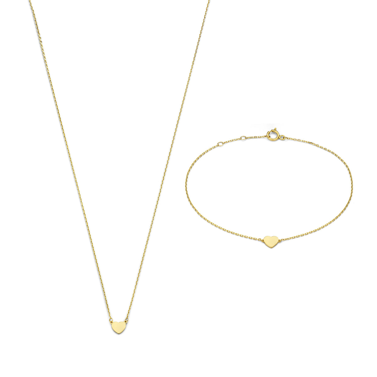 Isabel Bernard Cadeau d'Isabel 14 Carat Golden Necklace and Bracelet giftset IB90062