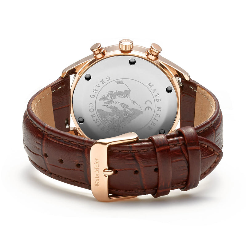 Mats Meier Grand Cornier Hommes Montre Marron MM00101-zoom-