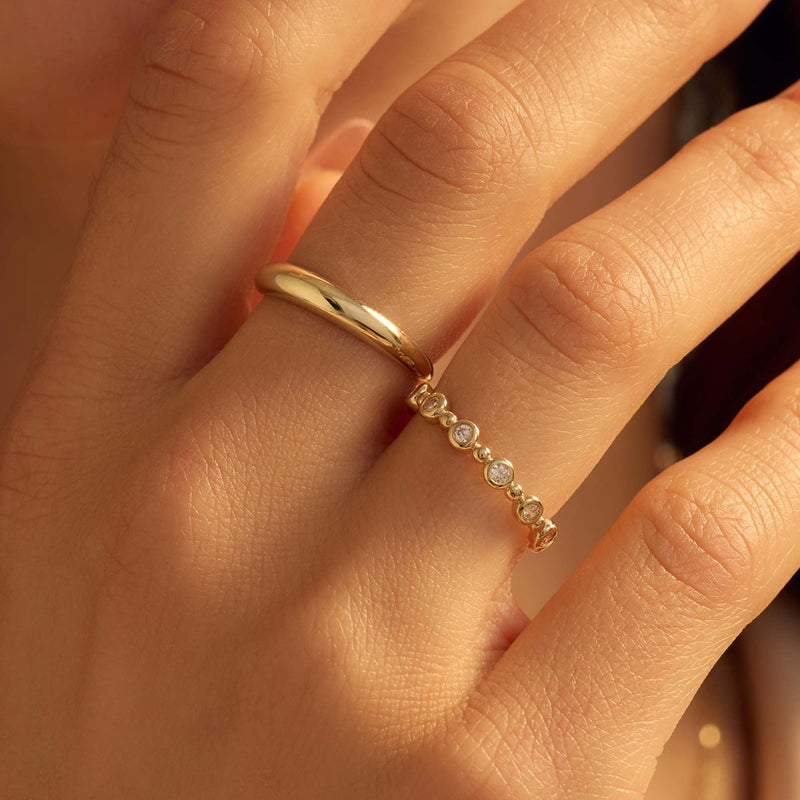 Beloro Jewels Bague Della Spiga Dôme en or 9 carats BO330040-54-zoom-