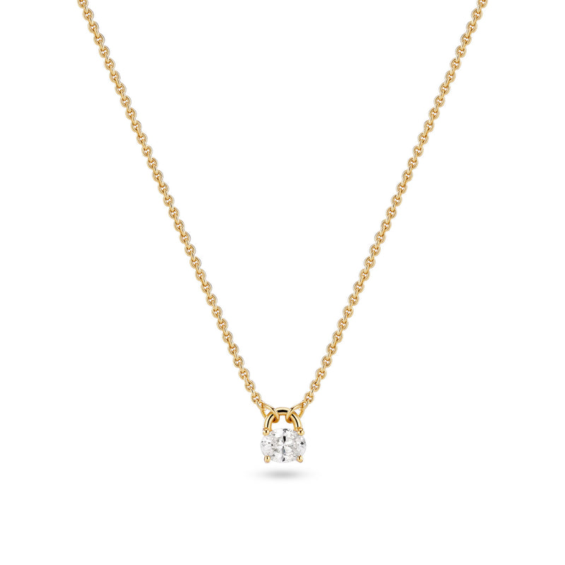 Sif Jakobs Gold Plated Ovale Necklace SJ-N2744-CZ-YG-zoom-