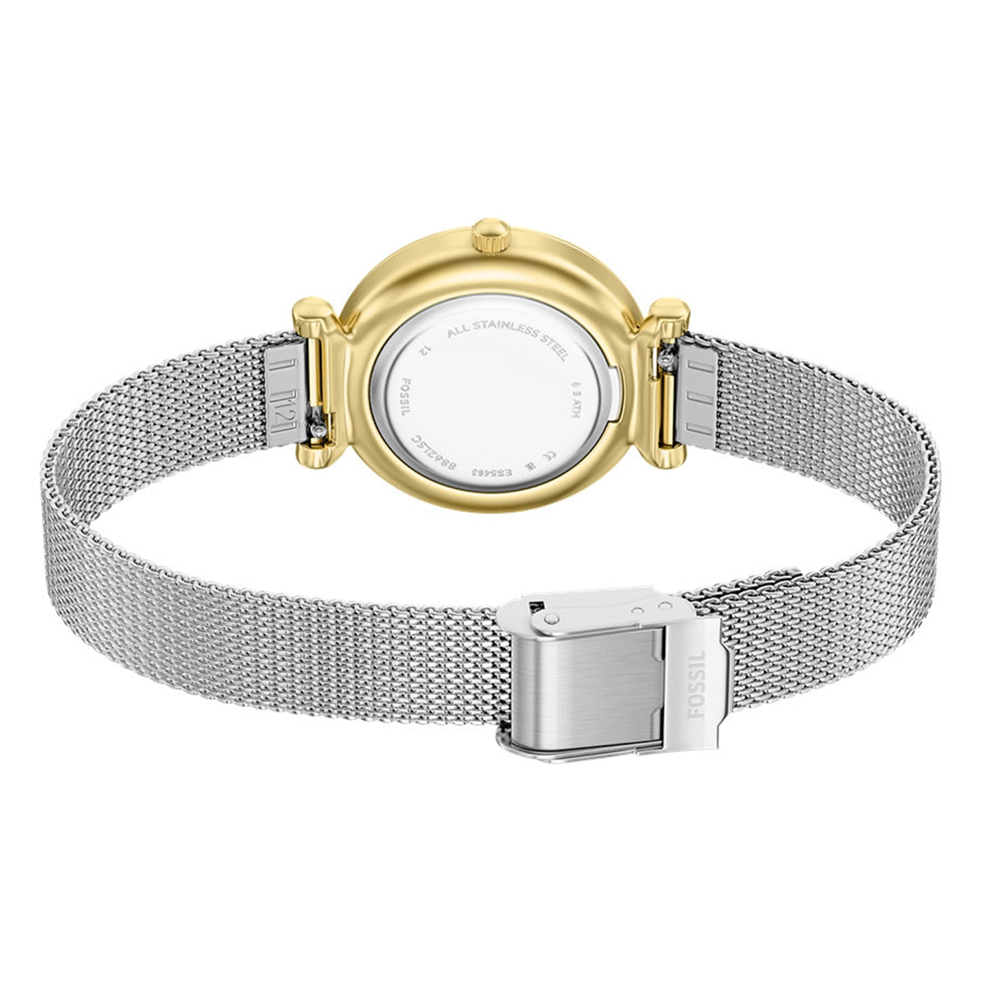 Fossil Carlie Round White Dial Watch ES5463