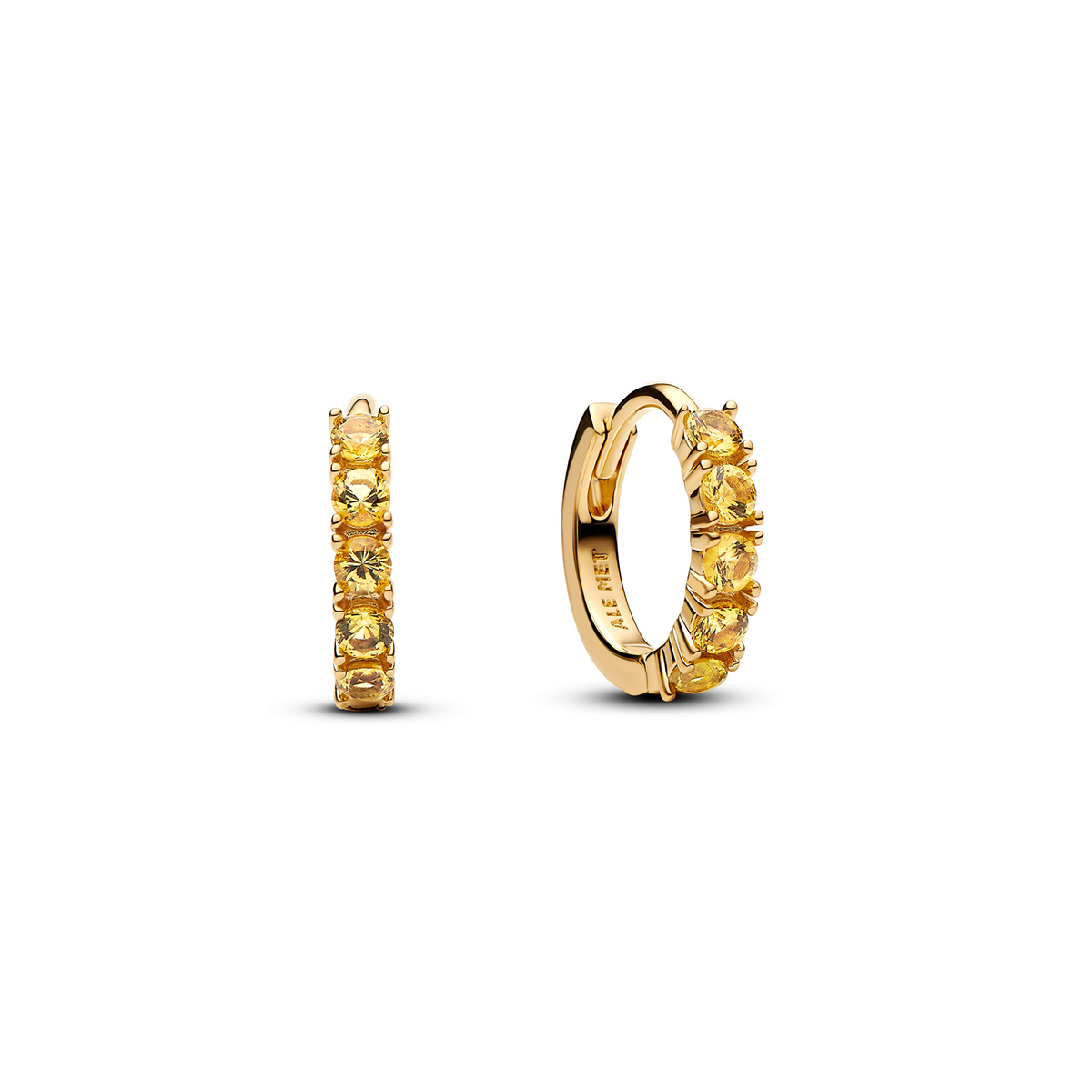 Pandora Timeless Gold Plated Yellow Huggie Earring 263849C01