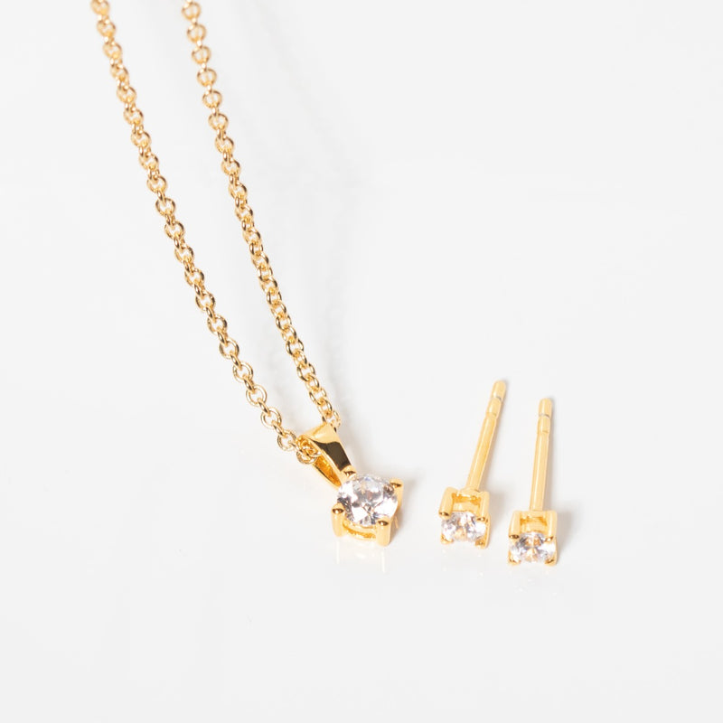 Sif Jakobs Femmes Coffret Cadeau Plaqué or 14 carats SJ-P4MRDE3MRD-YG-CZ-zoom-