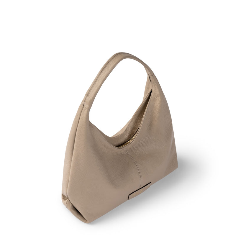 Isabel Bernard Honoré Grace Mini sac à main en cuir taupe de veau IB21132-078-zoom-