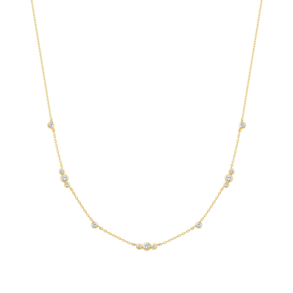 Ania Haie Miss Dainty Gold Coloured Zirconia Necklace AH-N065-04G