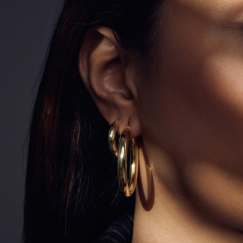 Parte Di Me Bibbiena Poppi Femmes Créoles Plaqué or 14 carats PDM36056-zoom-