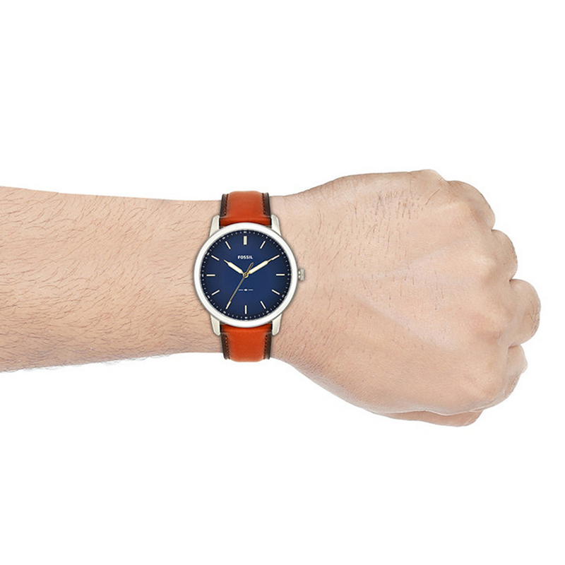 Fossil The Minimalist Montre Pour Homme Argentée Et Bleue FS5304-zoom-