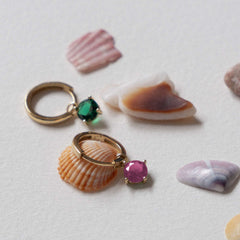 Violet Hamden Venus 925 Sterling Zilveren Goudkleurige Creolen Met Geboortesteen VH360017-SEP