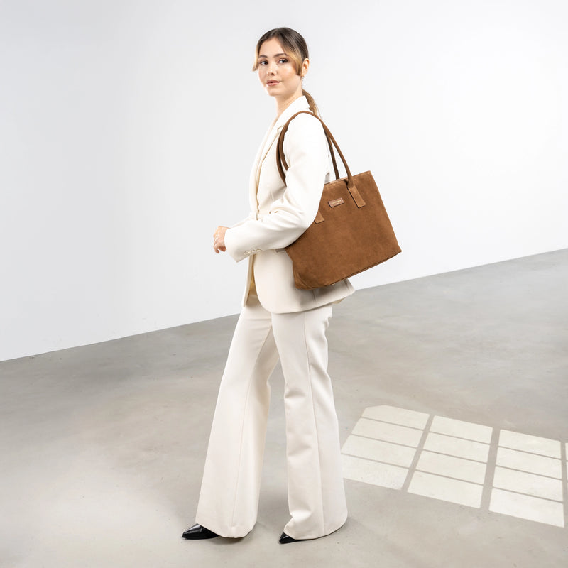 Isabel Bernard Honoré Elin Marron Sac À Épaule En Daim IB25111-130-zoom-