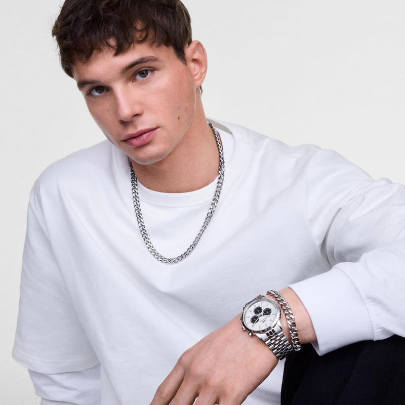 Daniel Wellington Iconic Chronograph White Men's Watch DW00100872-zoom-