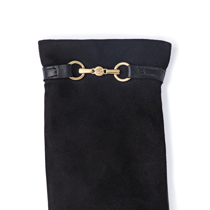 Isabel Bernard Honoré Marcelia gants noirs en daim de chèvre IB67001-101-7.5-zoom-