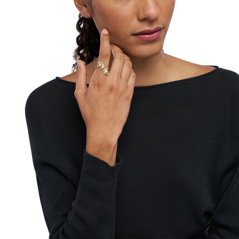 Emporio Armani Gold Coloured Copper Ring EGS32607108-zoom-