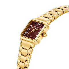 Parte di Me Orologio Square ladies watch gold coloured and dark brown PDM09031