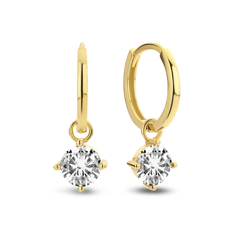 Violet Hamden Venus 925 Sterling Zilveren Goudkleurige Creolen Met Geboortesteen VH360017-SEP-zoom-