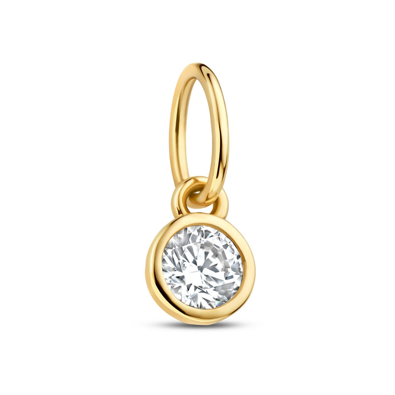 Isabel Bernard Le Marais Zircon Rond Pendentif Or 14 Carats IB350060-zoom-