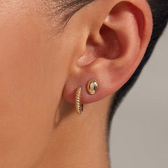 Beloro Jewels La Rinascente Fleur 9 karat gold hoop earrings BO360105