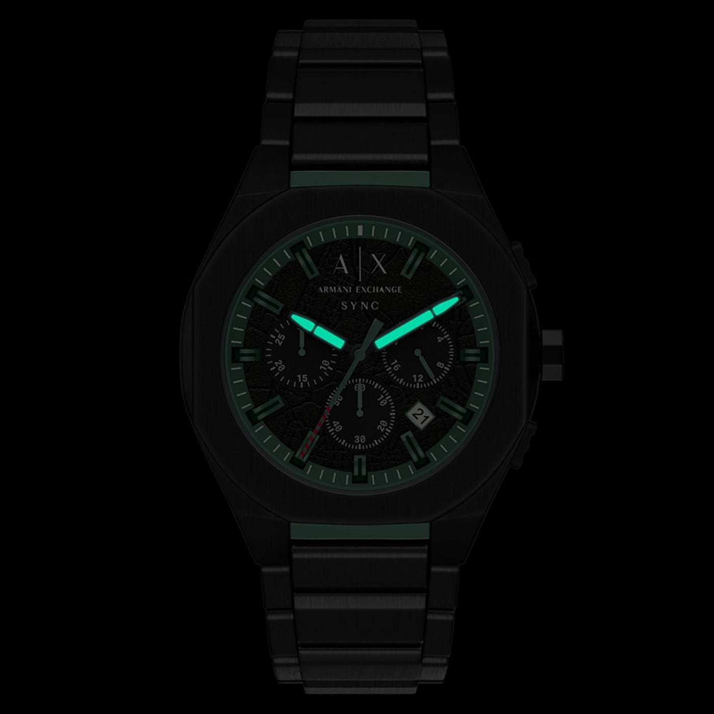 Armani Exchange Sync Round Black Dial Watch AX4294