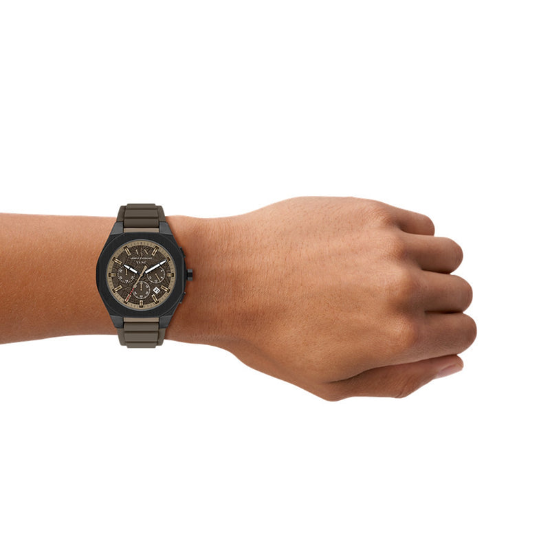 Armani Exchange Sync Round Brown Dial Watch AX4293-zoom-