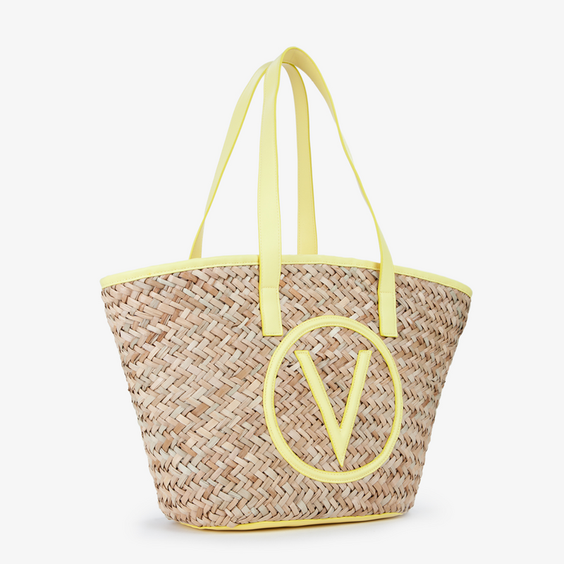 Valentino Bags Samuela Beige & Yellow Shopper VBG90O01NATUR/GIALLO-zoom-