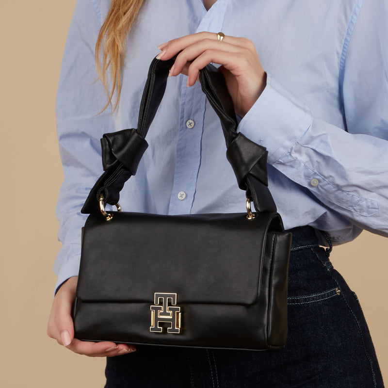 Tommy Hilfiger Pushlock Sac à Bandoulière Noir AW0AW15685BDS-zoom-