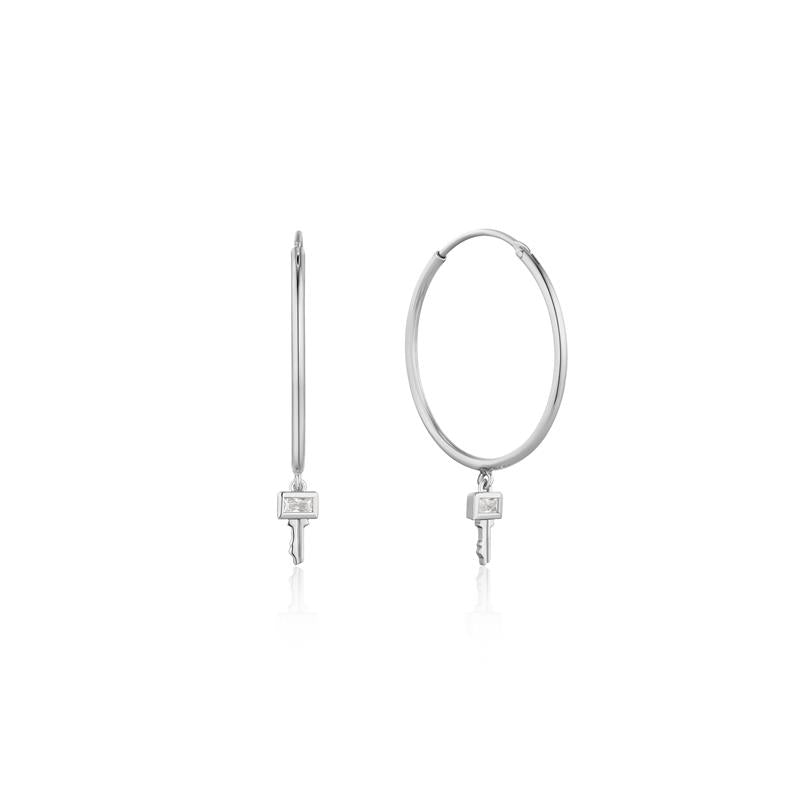 Ania Haie Under Lock and Key Silver Earrings 2002-AH-E032-02H-zoom-