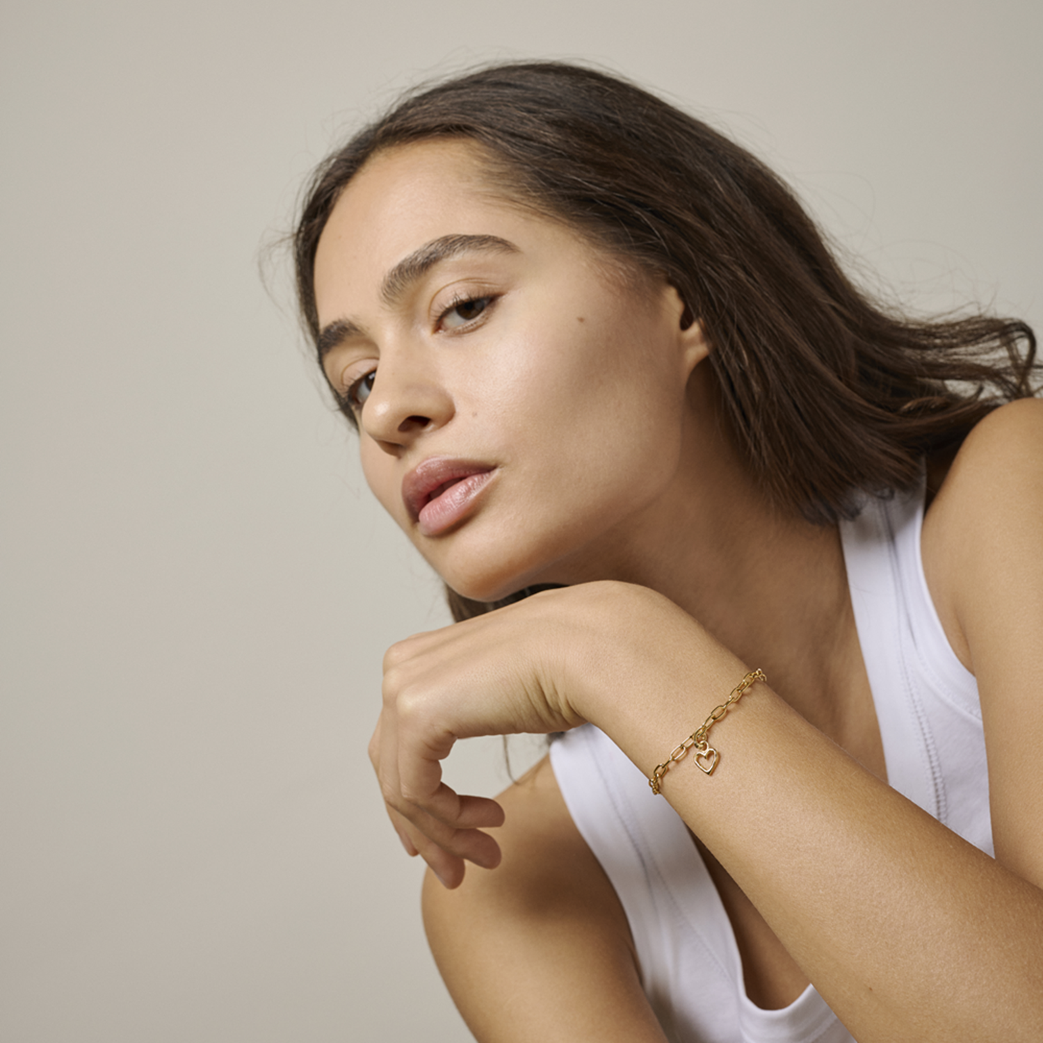 ENAMEL Copenhagen Gold Plated Organic Heart Charm C016G